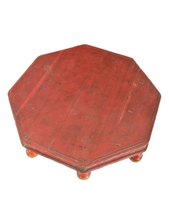 Čajový osmiboký stolek z teakového dřeva, 68x68x16cm