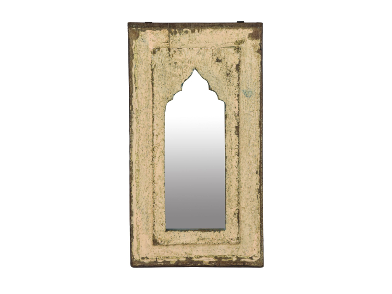 Zrcadlo v rámu z teakového dřeva, 27x3x49cm