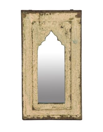Zrcadlo v rámu z teakového dřeva, 27x3x49cm