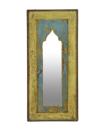 Zrcadlo v rámu z teakového dřeva, 21x3x46cm