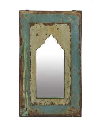 Zrcadlo v rámu z teakového dřeva, 27x3x46cm