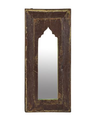 Zrcadlo v rámu z teakového dřeva, 28x3x62cm