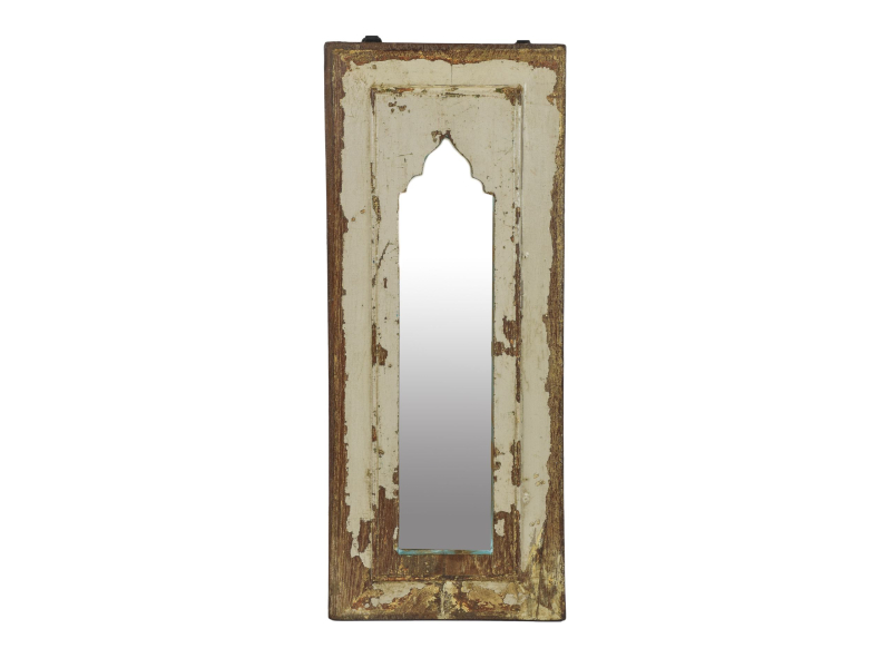 Zrcadlo v rámu z teakového dřeva, 26x3x63cm