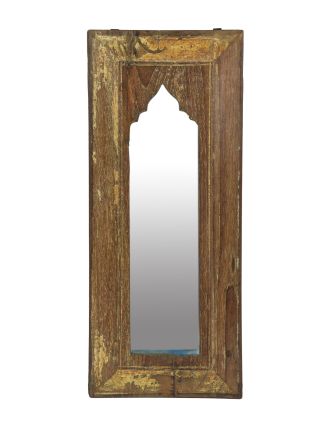 Zrcadlo v rámu z teakového dřeva, 27x3x63cm