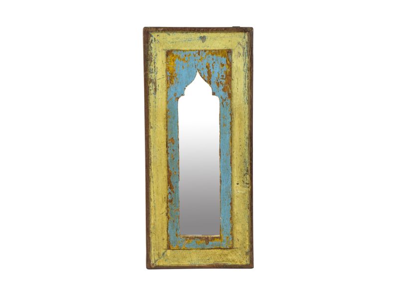 Zrcadlo v rámu z teakového dřeva, 21x3x47cm