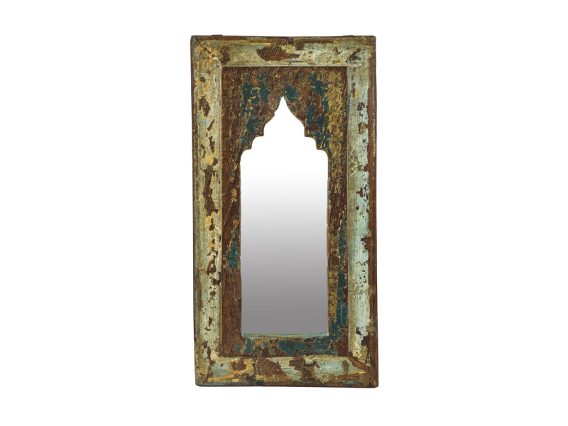 Zrcadlo v rámu z teakového dřeva, 25x3x46cm
