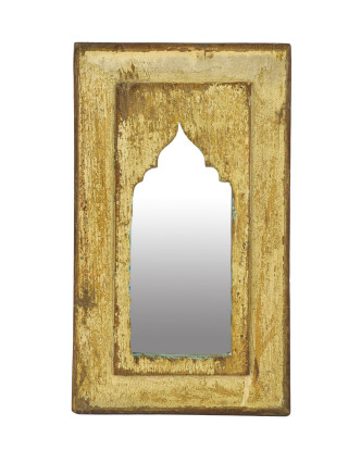 Zrcadlo v rámu z teakového dřeva, 24x3x42cm