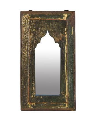 Zrcadlo v rámu z teakového dřeva, 21x3x39cm