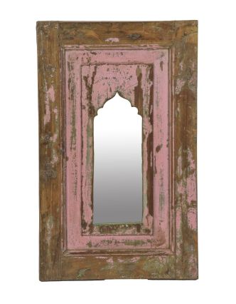 Zrcadlo v rámu z teakového dřeva, 38x3x63cm