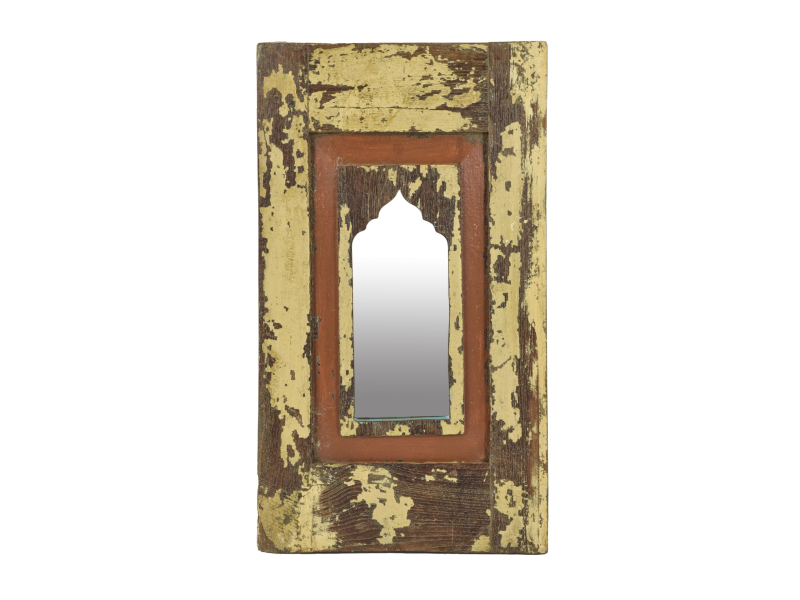 Zrcadlo v rámu z teakového dřeva, 38x3x65cm