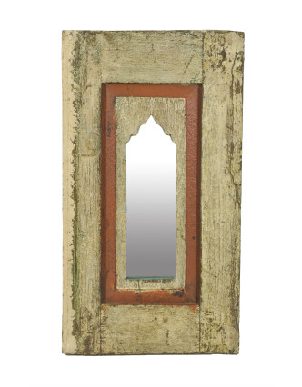 Zrcadlo v rámu z teakového dřeva, 35x3x63cm