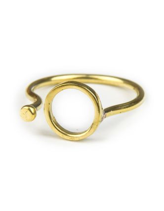 Prsten, kolečko, otevřený, postříbřený (10µm)
