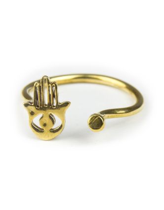 Prsten, ruka Fatimy, otevřený, postříbřený (10µm)
