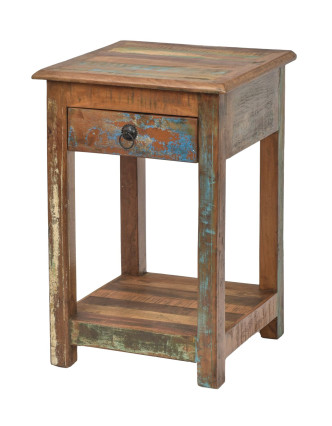 Noční stolek v Goa stylu, šuplík, 40x40x60cm