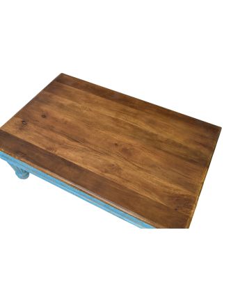 Konferenční stolek z mangového dřeva, ruční řezby, 120x75x45cm