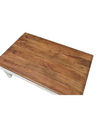 Konferenční stolek z mangového dřeva, ruční řezby, 120x75x45cm