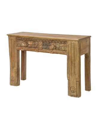 Konzolový stolek z teakového dřeva, ruční řezby, 120x40x80cm