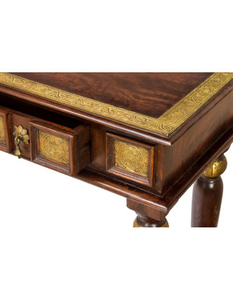 Konzolový stolek z palisandrového dřeva s kováním, 3 šuplíky, 121x40x80cm
