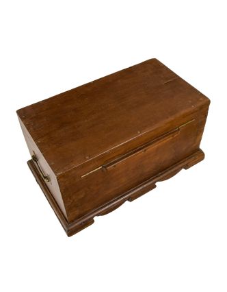 Starožitná truhlička z teakového dřeva, 57x33x28cm