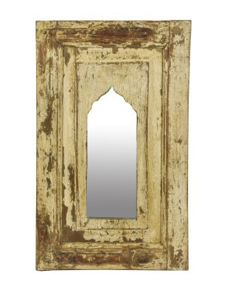 Zrcadlo v rámu z teakového dřeva, 38x5x62cm