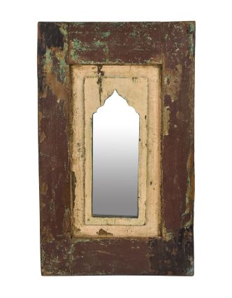 Zrcadlo v rámu z teakového dřeva, 37x5x60cm
