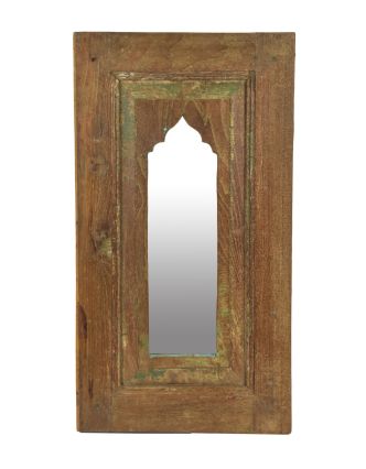 Zrcadlo v rámu z teakového dřeva, 33x5x60cm