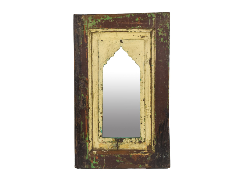 Zrcadlo v rámu z teakového dřeva, 38x5x61cm