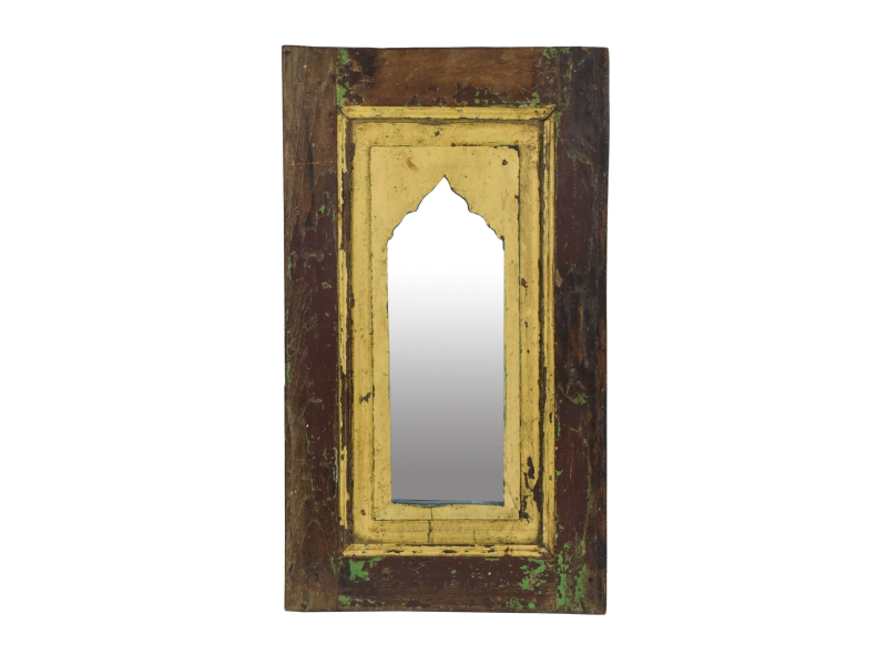 Zrcadlo v rámu z teakového dřeva, 36x5x63cm