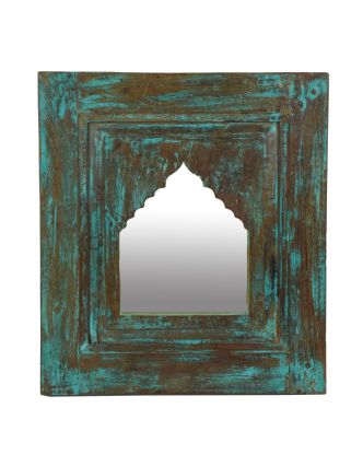 Zrcadlo v rámu z teakového dřeva, 42x5x47,5cm