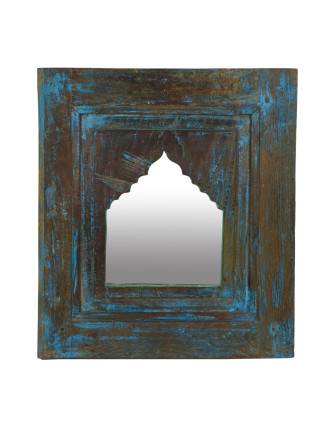 Zrcadlo v rámu z teakového dřeva, 42x5x47,5cm