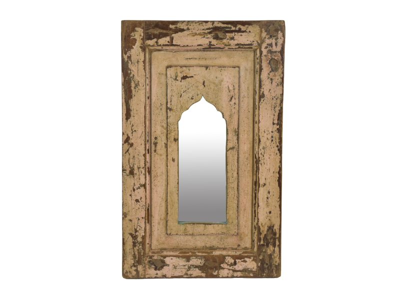 Zrcadlo v rámu z teakového dřeva, 39x5x63cm