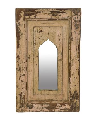 Zrcadlo v rámu z teakového dřeva, 39x5x63cm