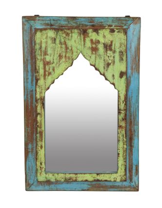 Zrcadlo v rámu z teakového dřeva, 37x5x56cm