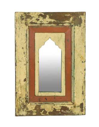 Zrcadlo v rámu z teakového dřeva, 35,5x3x52,5cm