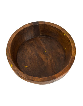Dřevěná mísa z mangového dřeva vydlabaná z jednoho kusu, 38x38x12cm