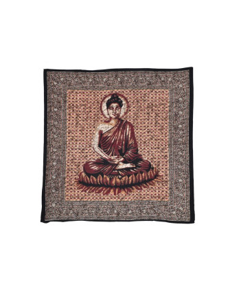 Přehoz na postel, Buddha hnědo vínový, 210x225cm