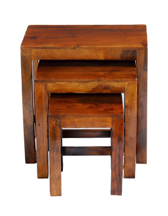 Set stoliček z palisandrového dřeva, 45x30x45cm