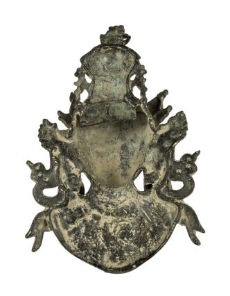 Tara, mosazná maska, antik patina, 26x9x38cm