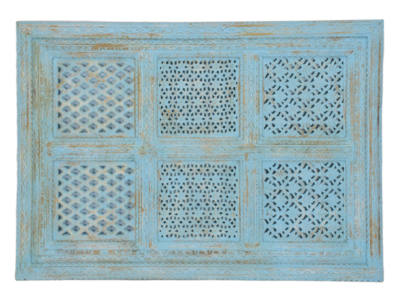 Dřevěný dekorativní panel na stěnu ručně vyřezaný z mangového dřeva, 120x8x180cm