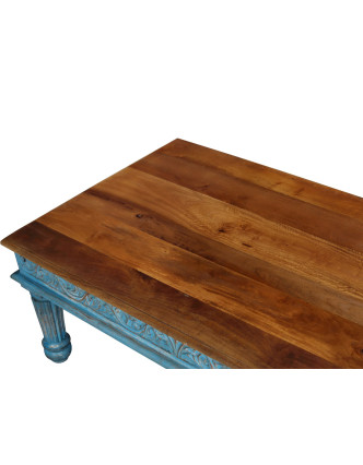 Konferenční stolek z mangového dřeva, ruční řezby, 118x70x45cm
