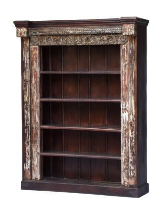 Knihovna z palisandrového dřeva, starý portál, 141x34x197cm