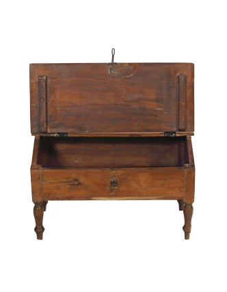 Starý kupecký stolek z teakového dřeva, 70x47x40cm