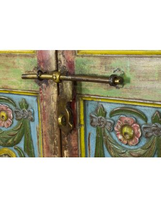 Starožitné dveře s rámem z Gujaratu, teakové dřevo, 144x18x209cm