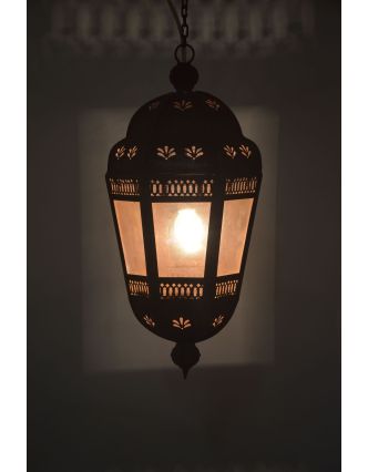 Kovová lampa v orientálním stylu, rez, 25x25x53cm