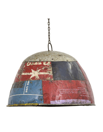 Lampa z recyklovaných plechů, ruční práce, průměr 38, výška 26cm