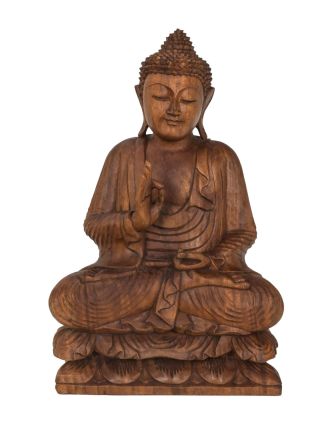 Buddha ze dřeva stromu Suar, 40x20x65cm