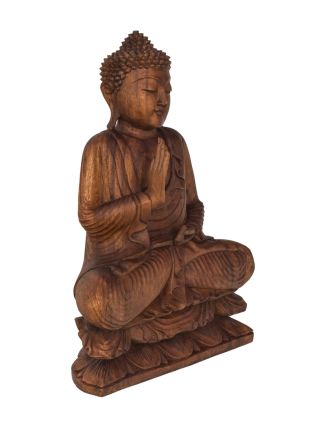 Buddha ze dřeva stromu Suar, 42x16x60cm