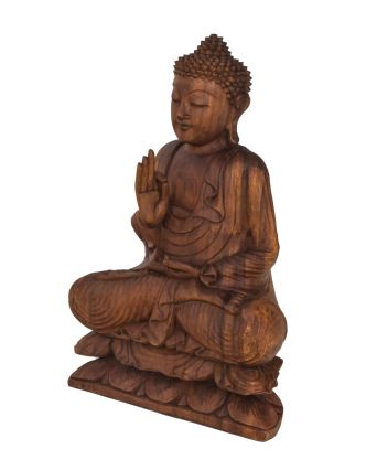 Buddha ze dřeva stromu Suar, 42x16x60cm