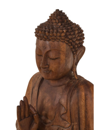 Buddha ze dřeva stromu Suar, 38x22x62cm