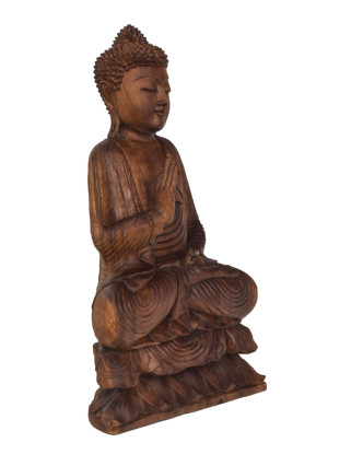 Buddha ze dřeva stromu Suar, 44x22x75cm